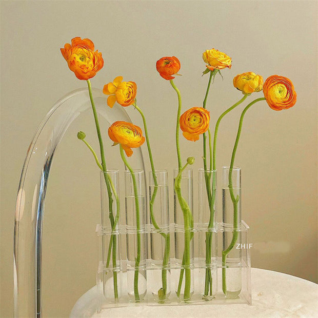 Acrylic Glass Test Tube Flower Vase