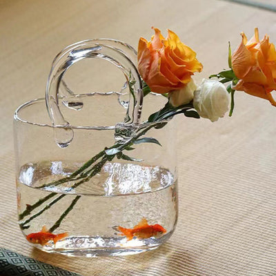 Nordic Luxury Transparent Glass Flower Vase